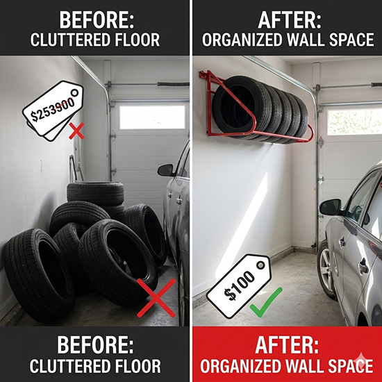 wall mount tire rack (SKU 12005) wall mount tire rack (sku 12005)