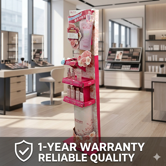 beauty products cardboard display stand (sku 26003)