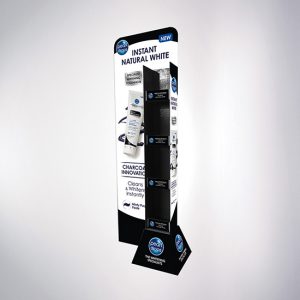 beauty products cardboard display