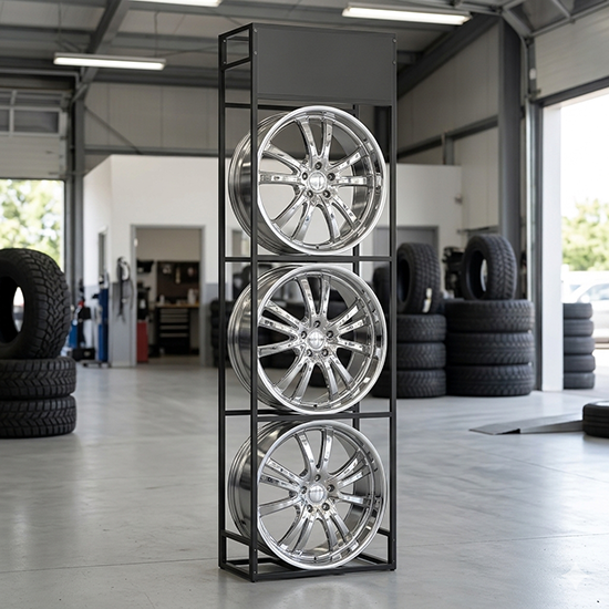 3 layers car wheel display rack (sku 12011)
