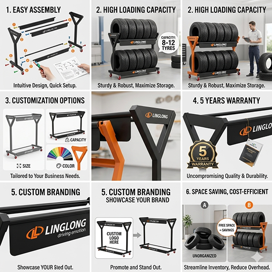 2 Layers Tyre Display Rack (SKU 12001) 2 layers tyre display rack (sku 12001)