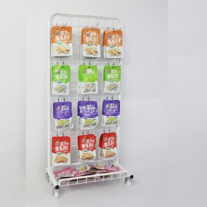 snacks display stand with wheels (sku 17004)