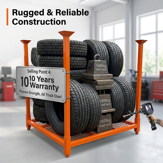 pcr/tbr tire stacking rack (sku 12022p/t)