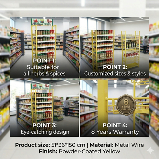 herbs and spices display rack (sku 17011)
