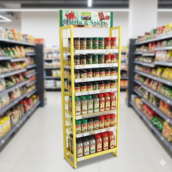 herbs and spices display rack (sku 17011)