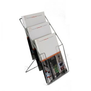 stainless steel counter magazine stand